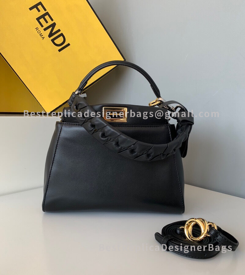 Fendi Peekaboo Iconic Mini Black Sheepskin Bag 2590